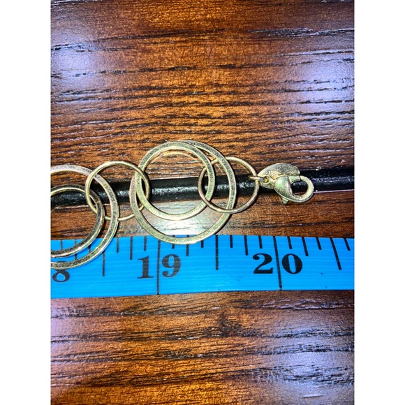 Lia Sophia Mother of Pearl Gold-Tone Circles Necklace! - Picture 8 of 8